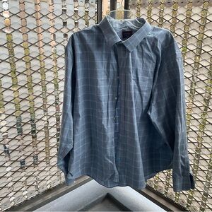 UNTUCKit Blue-Gray Long Sleeve Stripe Shirt